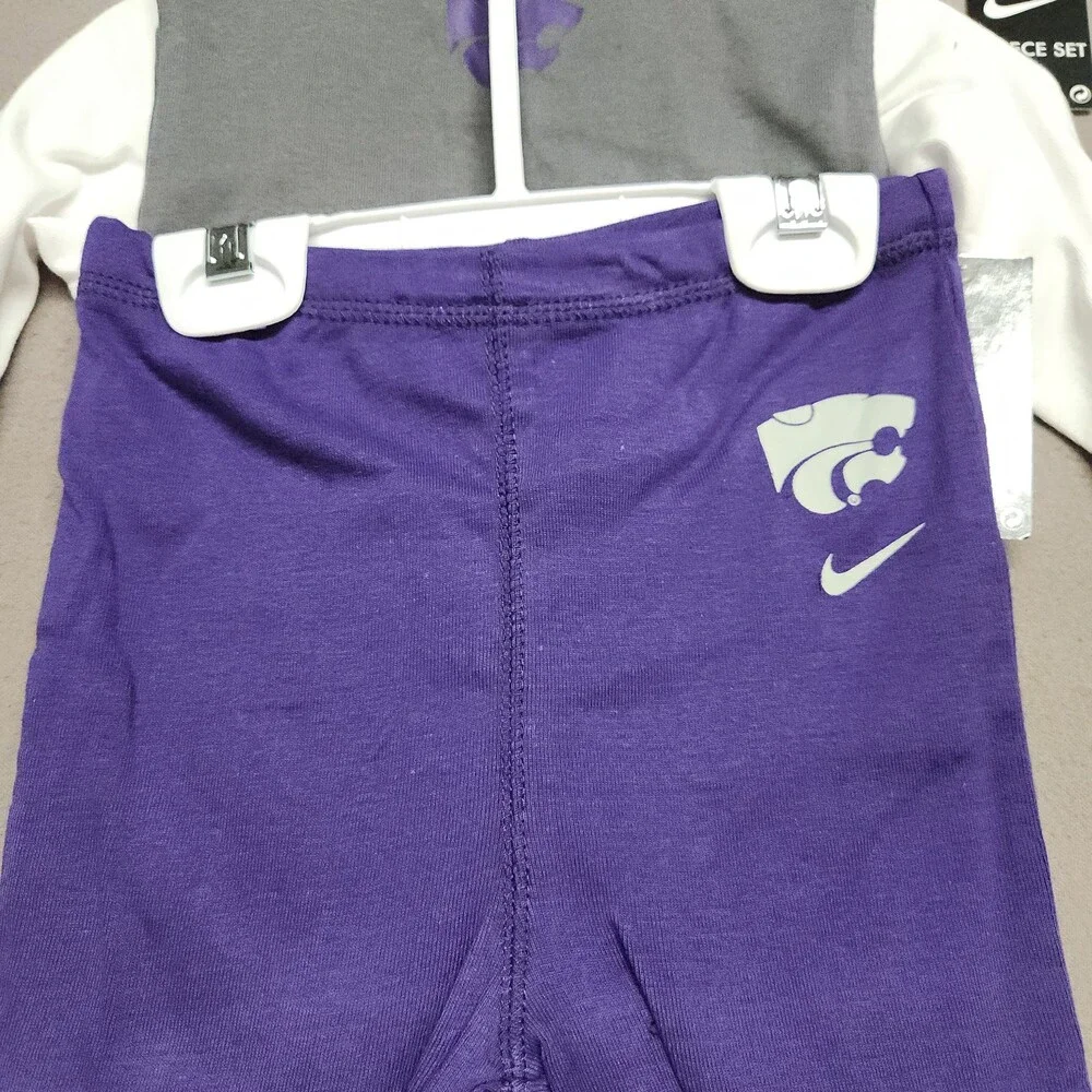 Nike Kansas State St Wildcats 3 Piece Infant Bodysuit Pants Set 18M Purple 147